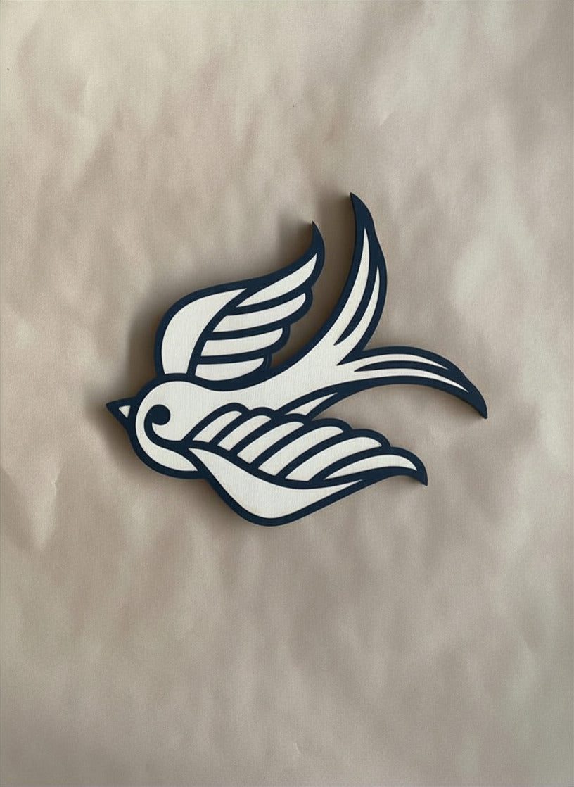 Swallow - Black and Natural Wood